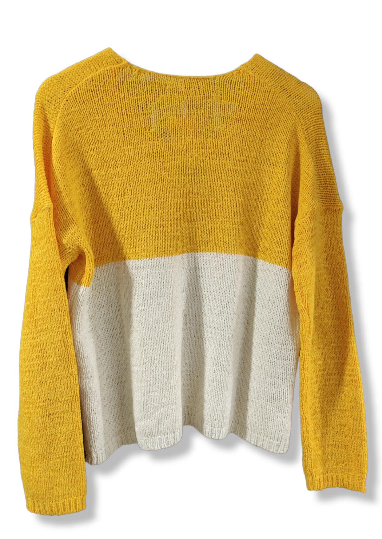 Γυναικεία Πλεκτή Μπλούζα ONLY σε Κίτρινο - Λευκό χρώμα (Small)