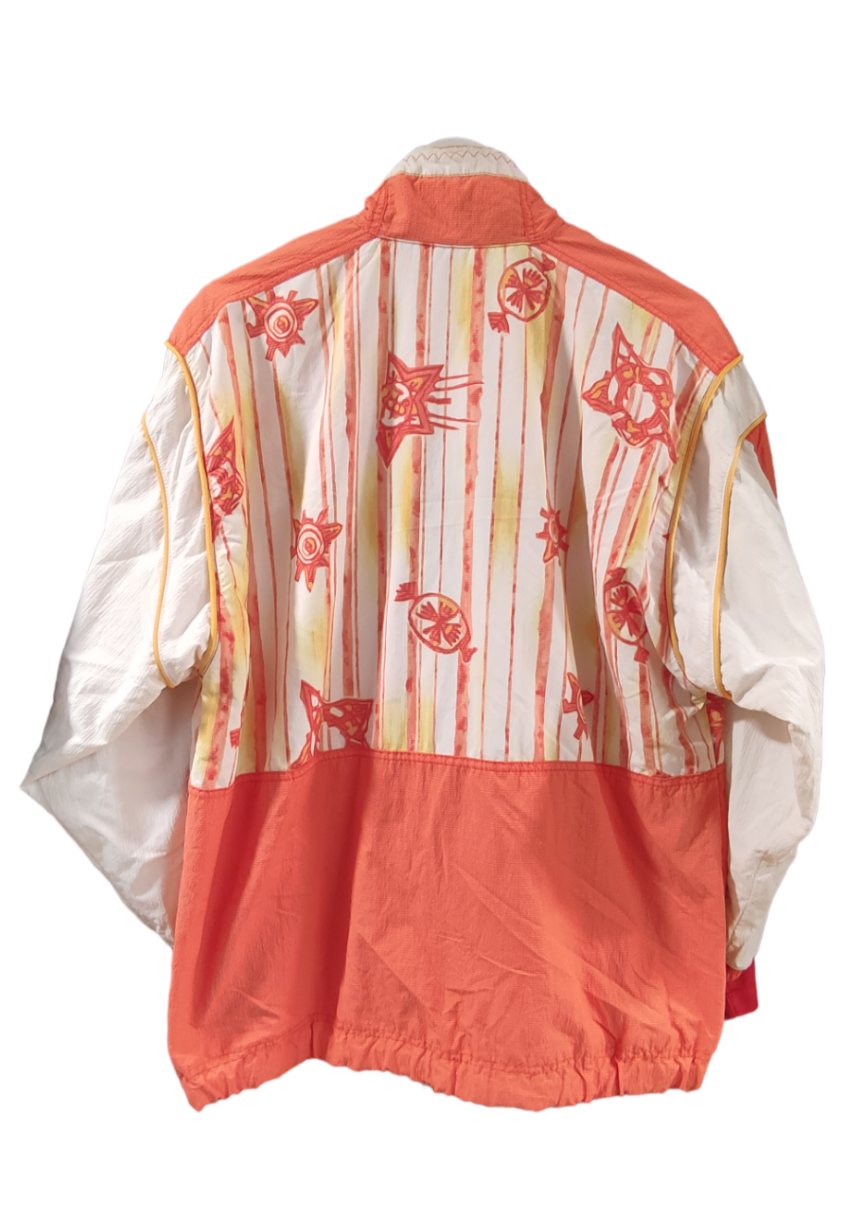 Vintage, Γυναικεία Αθλητική Ζακέτα - Πανωφόρι REEBOK σε Πορτοκαλί χρώμα (Large)