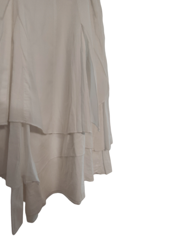 Midi, Βαμβακερή Φούστα MEXX με πτυχώσεις σε Λευκό Χρώμα (Large)