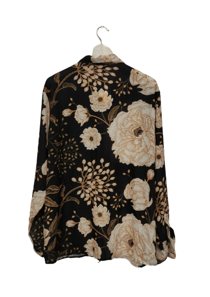 Stock Φλόράλ Γυναικείο Πουκάμισο BOOHOO σε Μαύρο Χρώμα (XL)