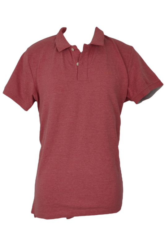 Branded Ανδρική Μπλούζα τύπου Polo σε Off Ροζ (Large)