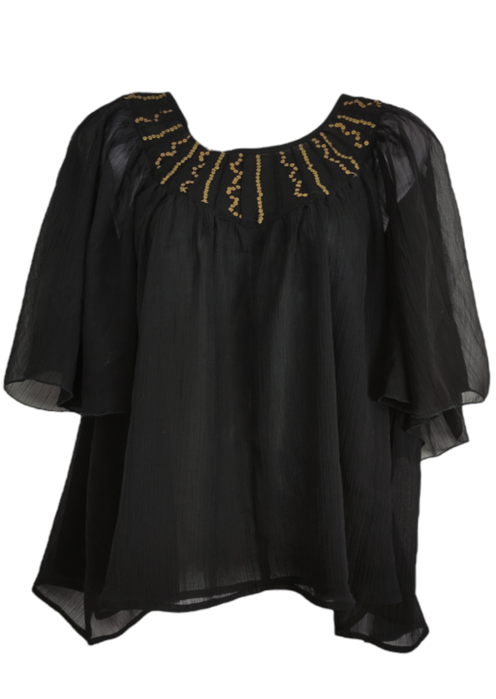 Γυναικεία Μπλούζα ROMEO & JULIET με Διπλή διαφάνεια σε Μαύρο χρώμα (Medium)