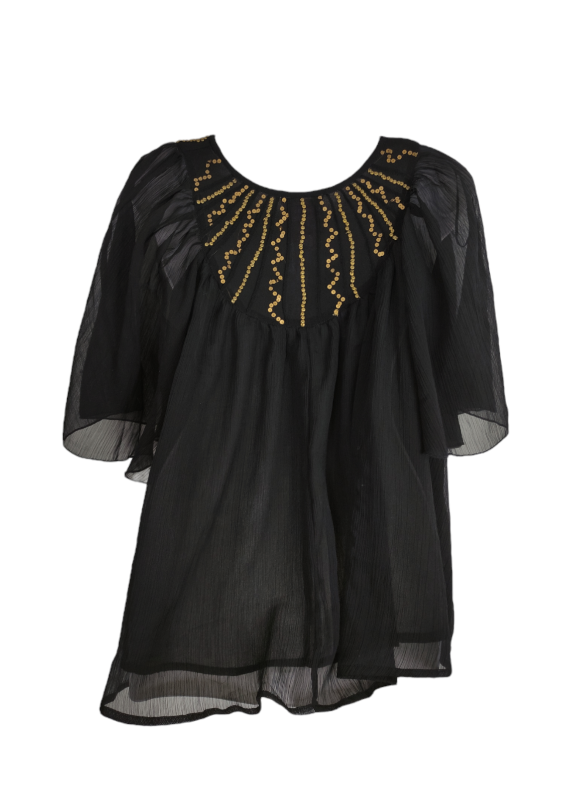 Γυναικεία Μπλούζα ROMEO & JULIET με Διπλή διαφάνεια σε Μαύρο χρώμα (Medium)