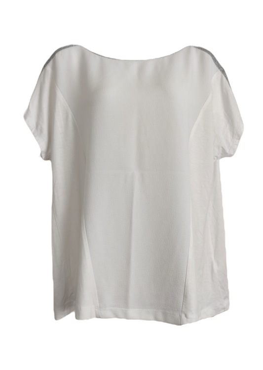 Top Sales 1 - Γυναικεία Μπλούζα TCHIBO σε Λευκό χρώμα με Ασημί Λεπτομέρειες (Large)