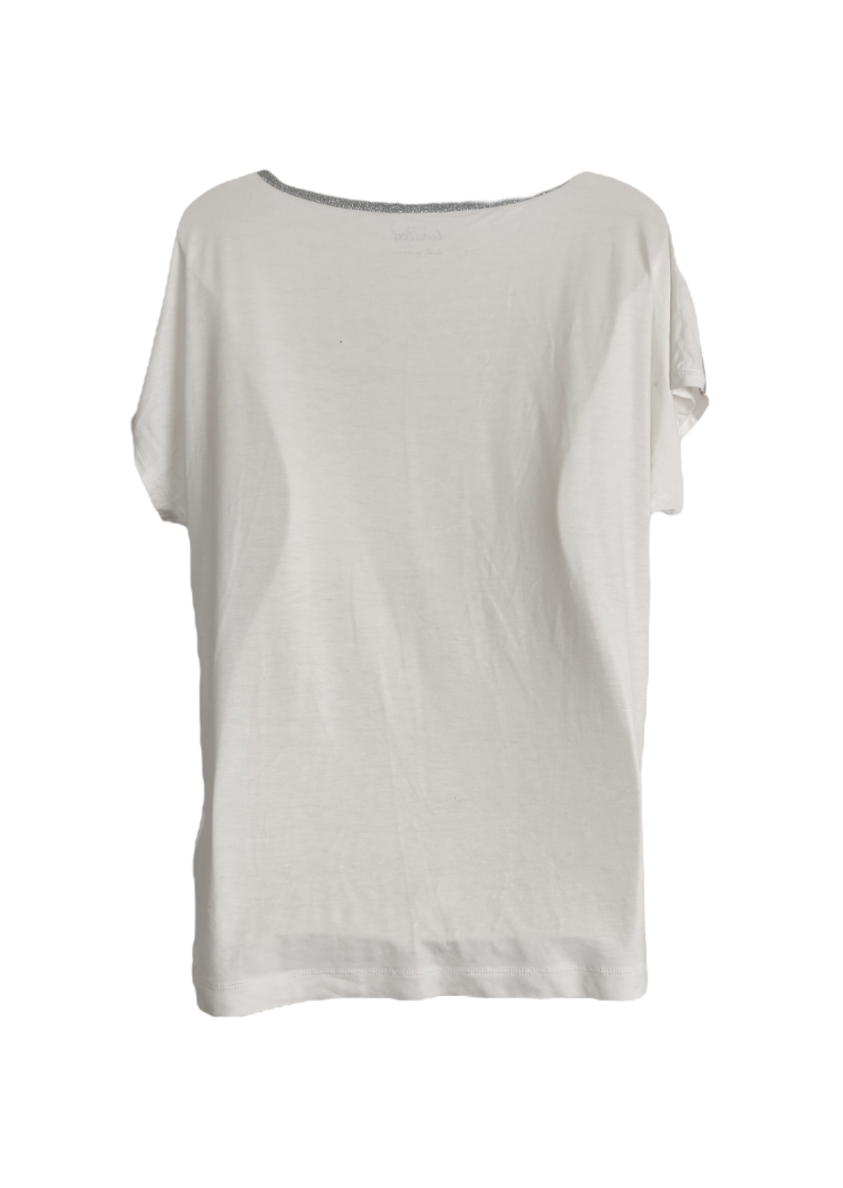Γυναικεία Μπλούζα TCHIBO σε Λευκό χρώμα με Ασημί Λεπτομέρειες (Large)