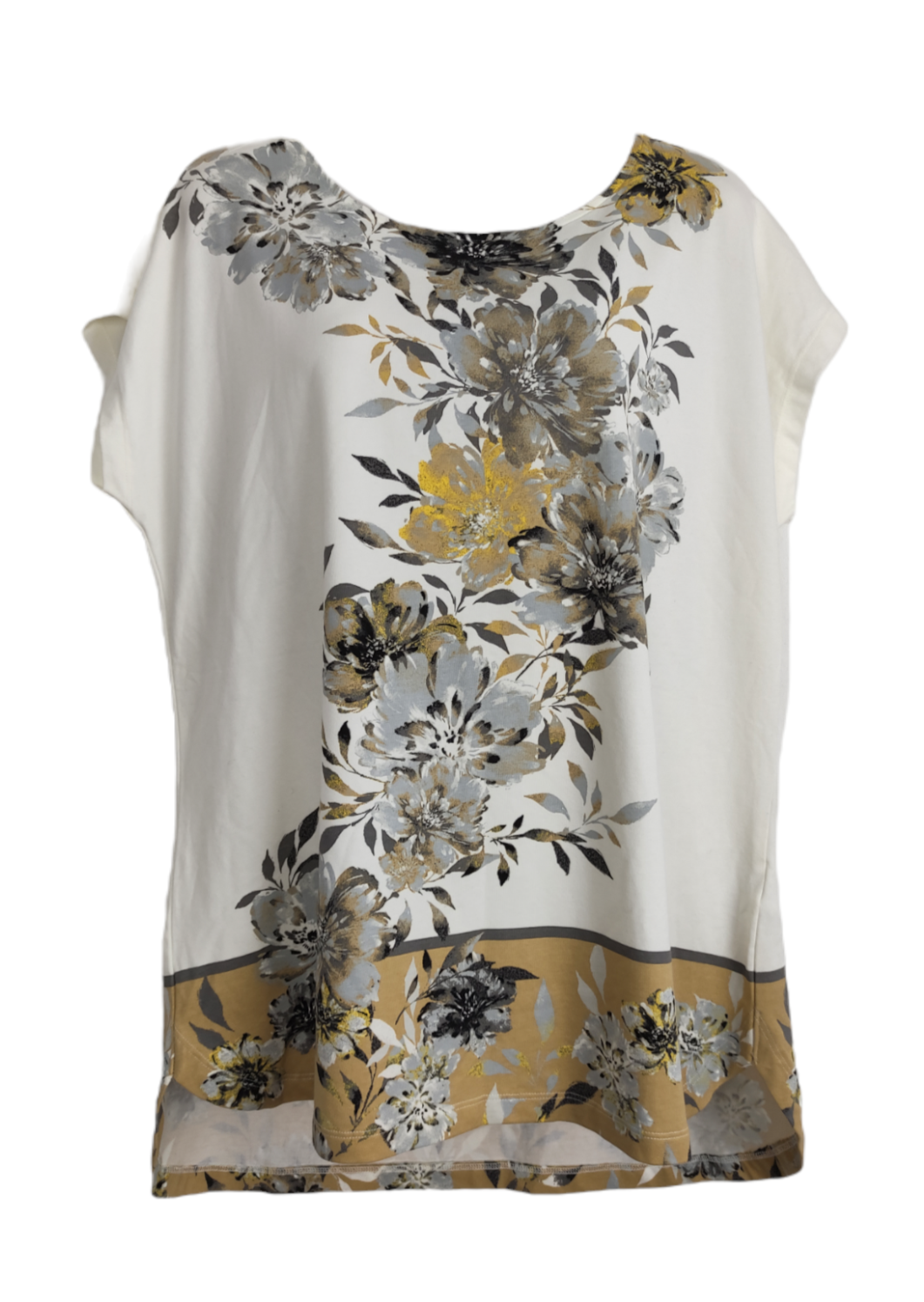 Γυναικεία Μπλούζα D&CO με Φλοράλ σχέδιο σε Λευκό-Κρεμ Χρώμα (L/XL)
