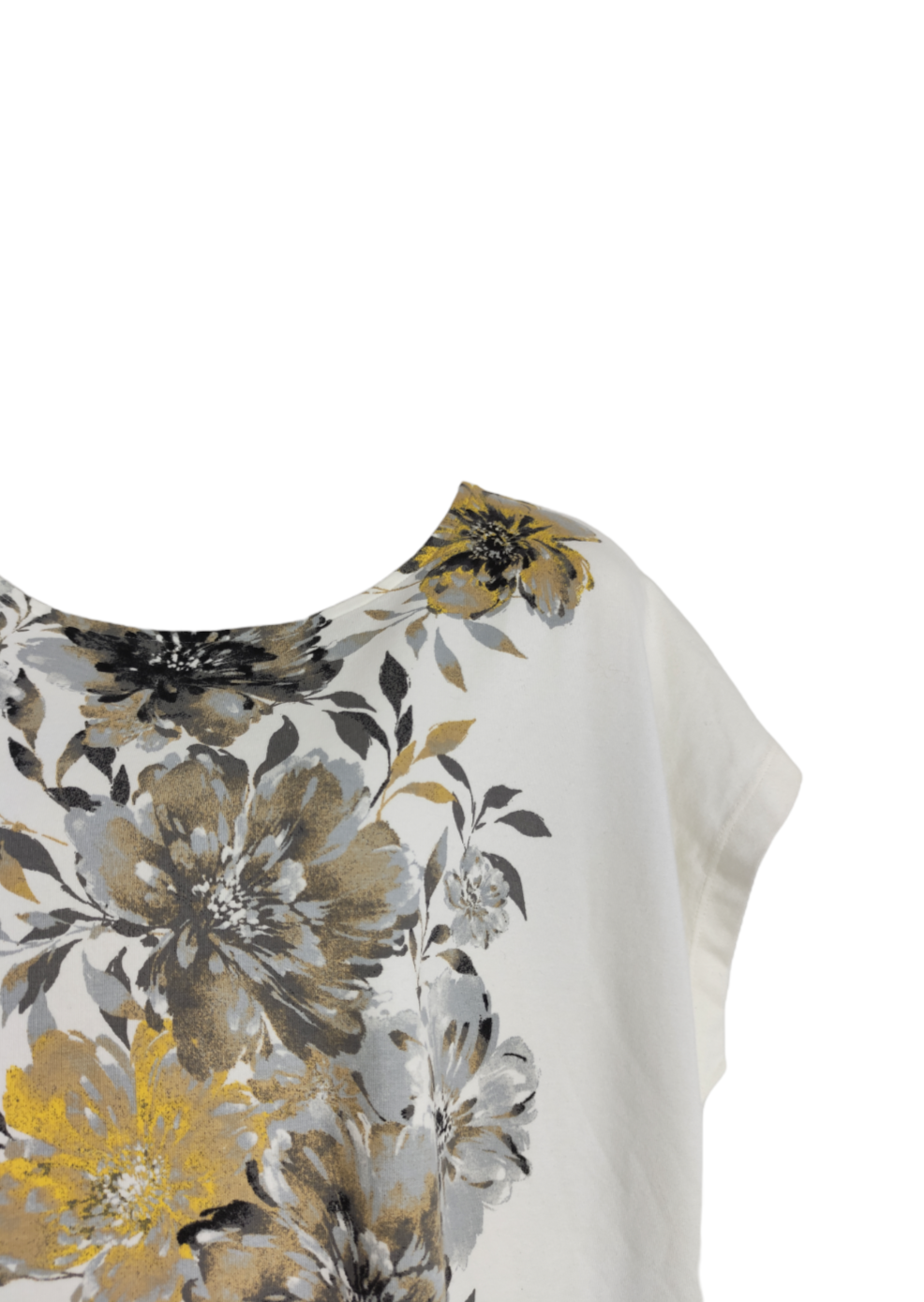 Γυναικεία Μπλούζα D&CO με Φλοράλ σχέδιο σε Λευκό-Κρεμ Χρώμα (L/XL)