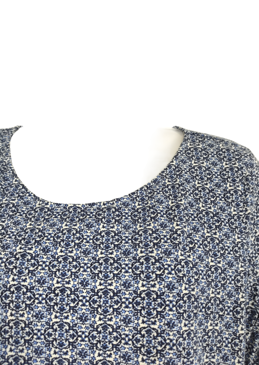 Γυναικεία Μπλούζα TOM TAILOR με Ψιλό Φλοράλ σχέδιο σε Μπλε χρώμα (M/L)