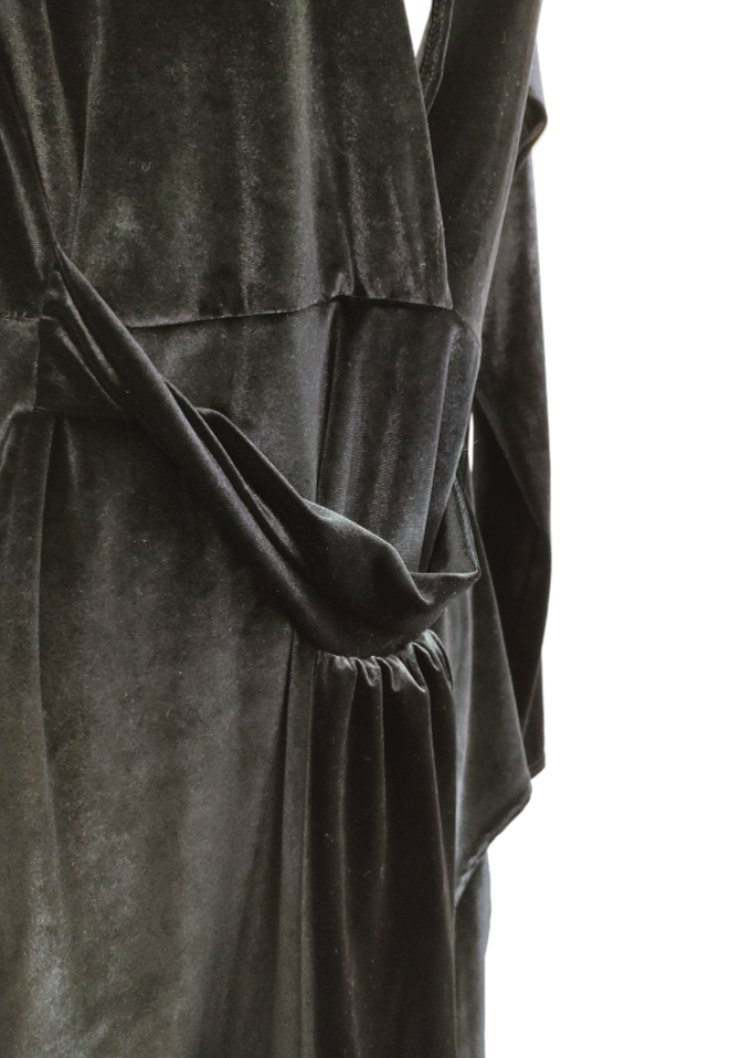 Mini Βελουτέ Φόρεμα FEMME LUXE σε Μαύρο Χρώμα (L)