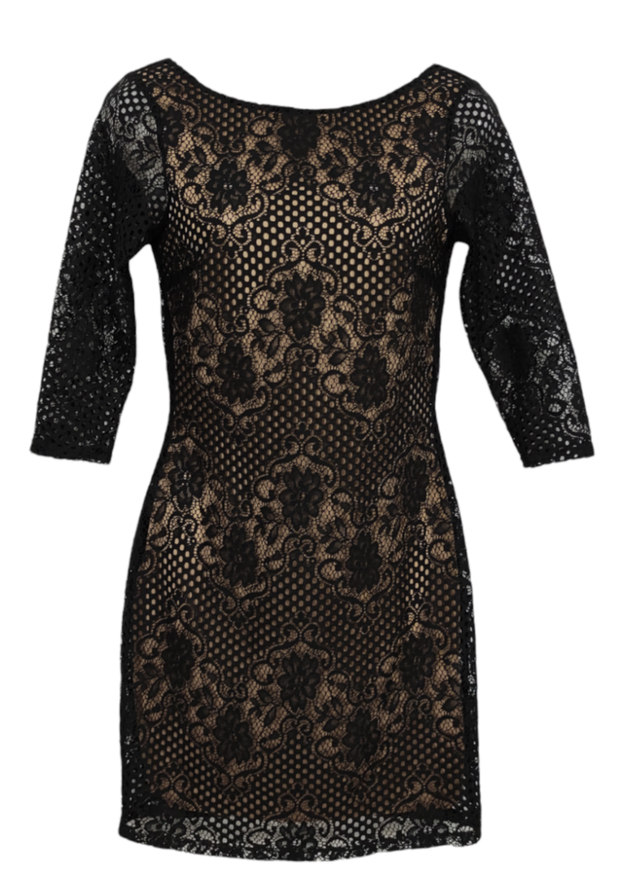Mini, Ελαστικό, Βραδινό Φόρεμα TOPSHOP σε Μαύρο - Μπεζ χρώμα (XS)