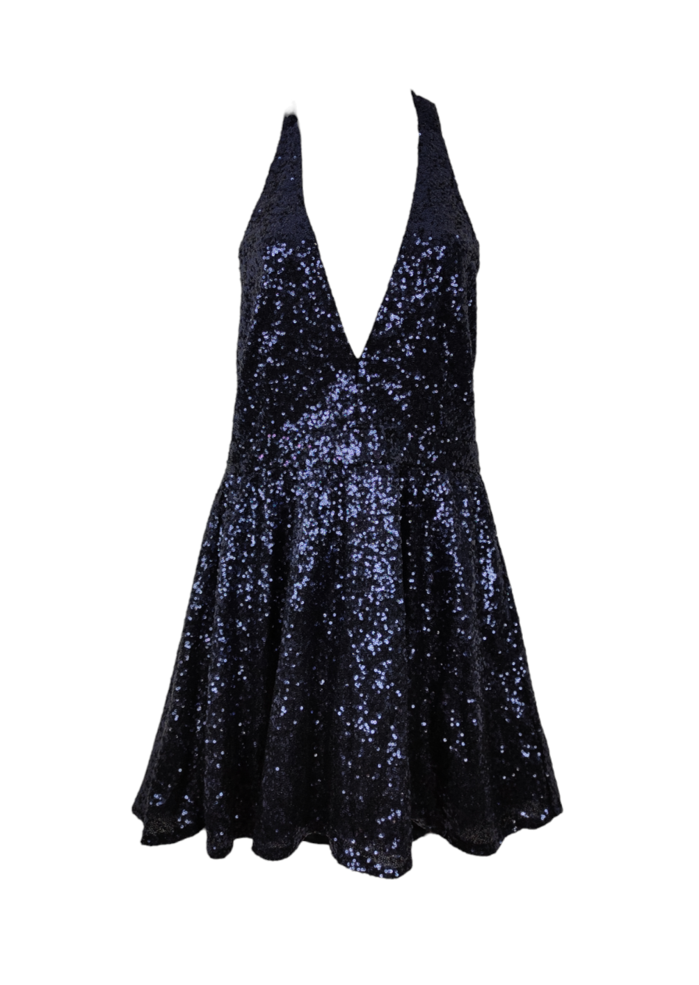 Mini, Ελαστικό Φόρεμα MISSGUIDED σε Σκούρο Μπλε Χρώμα με Παγιέτες (Medium)