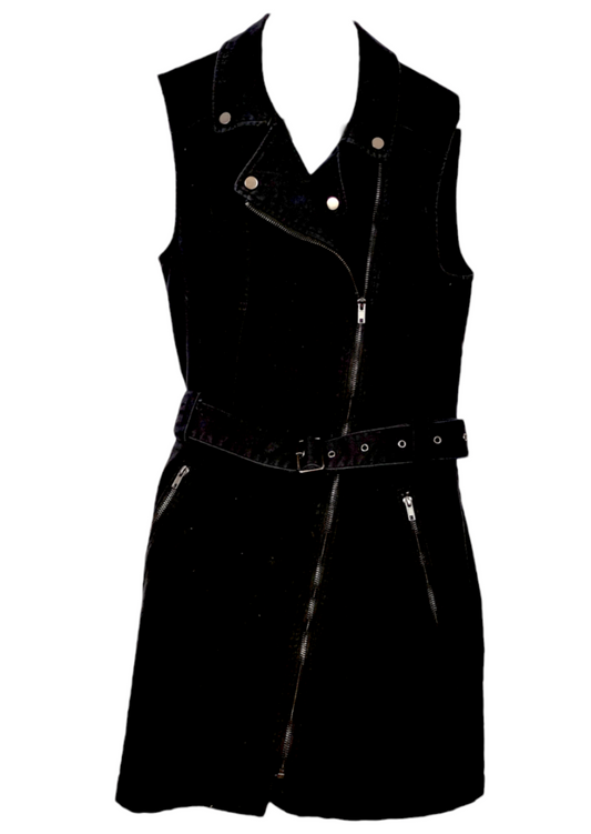 Τζιν, Αμάνικο Φόρεμα σε Μαύρο Denim (Medium)