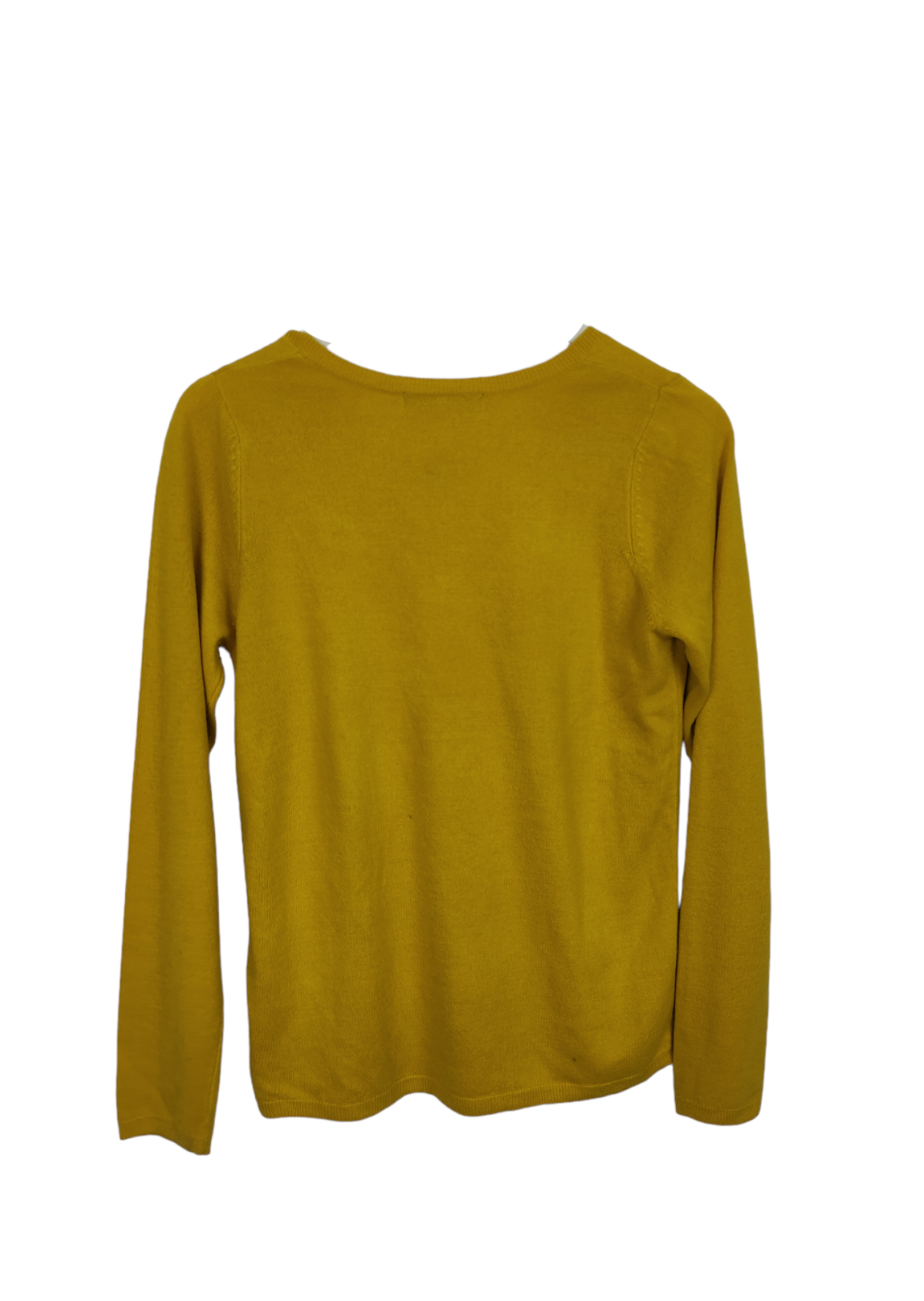 Πλεκτή Γυναικεία Μπλούζα M&S σε Ζωντανό Κίτρινο χρώμα και  V Σχέδιο (Small)