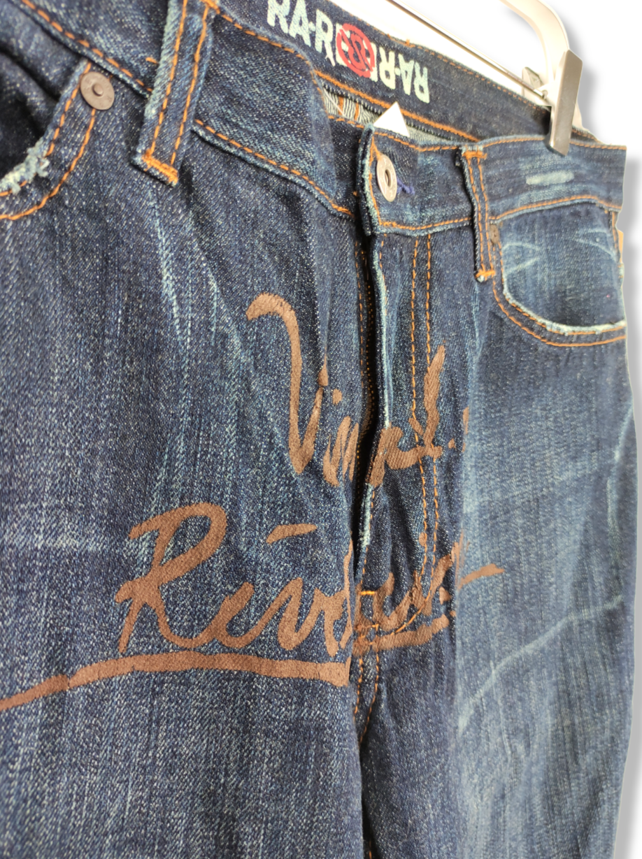 Urban Style, Stock Τζιν Γυναικείο Παντελόνι RA.RE σε Σκούρο Μπλε χρώμα (Νο 33)