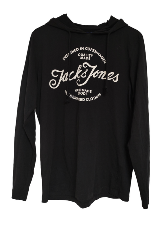 Μακό Αθλητική Ανδρική Μπλούζα JACK & JONES σε Μαύρο χρώμα (Medium)