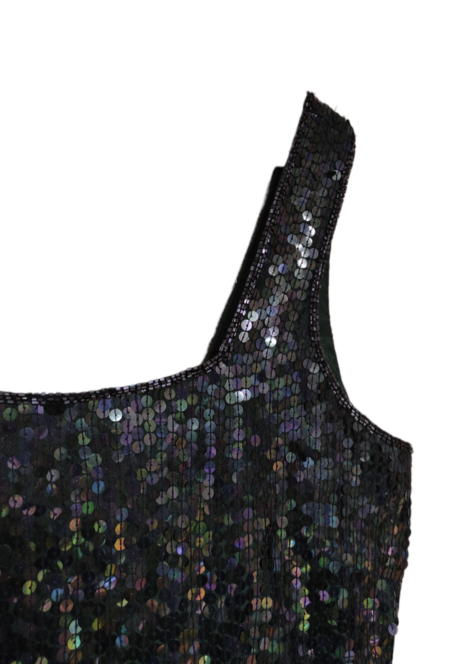 Midi Βραδινό Φόρεμα DEBUT σε Κυπαρισσί Χρώμα με Παγιέτες (Small)