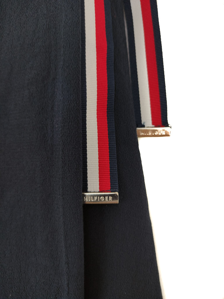 Stock Μίνι Φούστα TOMMY HILFIGER σε Σκούρο Μπλε χρώμα, με signature ρίγα (Small)