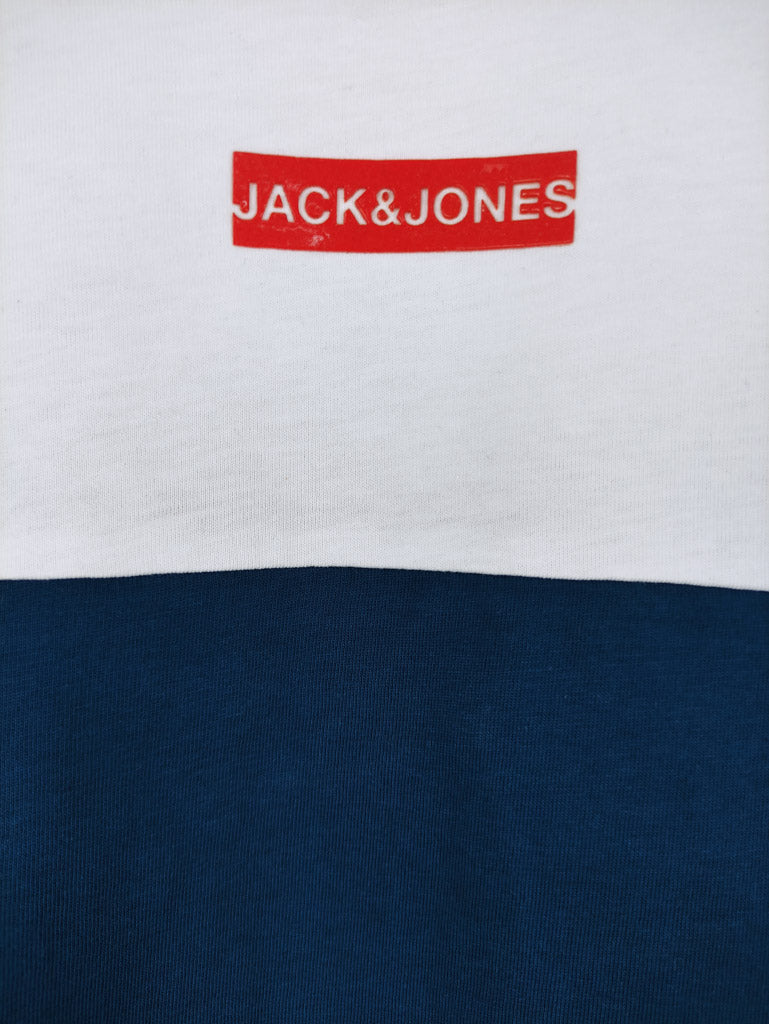 Stock Ανδρικό Τ-shirt JACK & JONES jcoblocks  σε Λευκό (Medium)